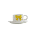 Ceramic Latte Cup & Dish Set for Girls by Axyaa - Elegant Breakfast Drinkware Gift
