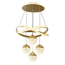 Axyaa LED Round Iron Ceiling Chandelier Pendant Lights