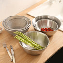 Axyaa Stainless Steel Drain Basket Scale Kitchen Basin Rice Washing Fruits Drainer