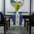 Axyaa Chinese Style Retro Table Runner with Tassel - Home Decor Embroidery Textile