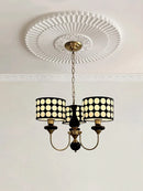 Axyaa Polka Dots Chandelier: Retro Style Round Pendant Lamp for Home Decor