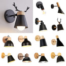 Axyaa Nordic Wooden Wall Lamp Macaroon Steering Head for Bedroom & Living Room Lighting