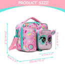 Axyaa Cute Animal Kids Lunch Box Set - Reusable & Leakproof for School Nursery