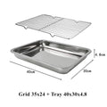 Axyaa Stainless Steel Bakeware Set Kitchen Utensils Storage Tray Cooling Rack
