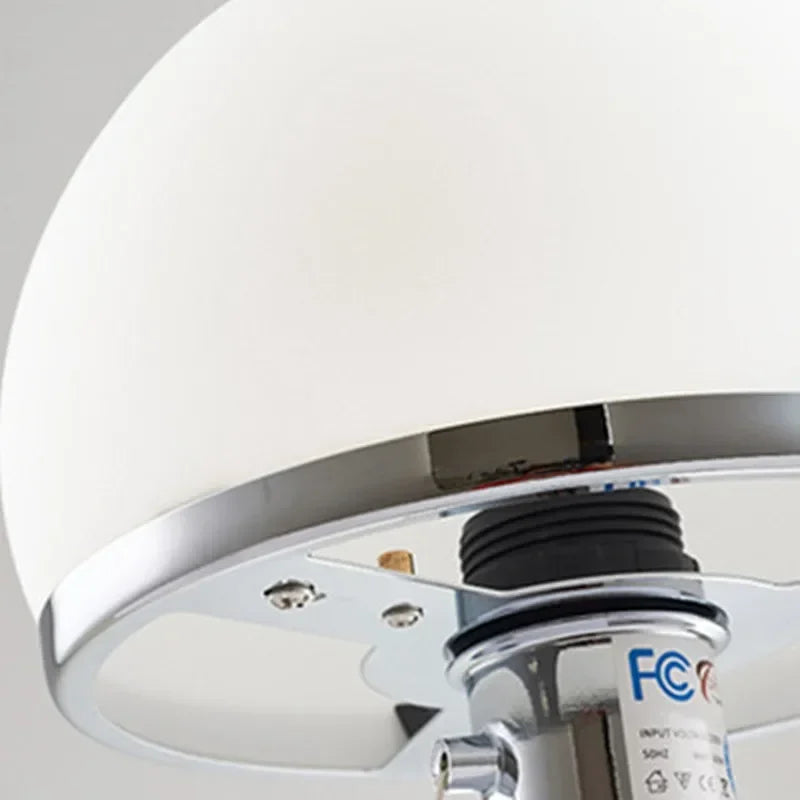 Axyaa White Glass Table Lamp - Nordic Design for Bedroom and Living Room