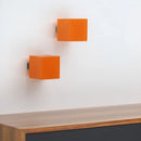 Nordic Style Orange Glass Square Wall Lamp for Living Room, Bedroom, Hallway by Axya