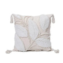 Axyaa Embroidered Floral Pillow Case - Light Luxury Decor Home Square Cushion Cover