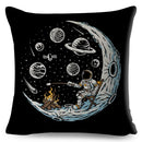 Axyaa Astronaut Sports Cushion: Fun Home Decor for Kids Room, Planet & Music Theme