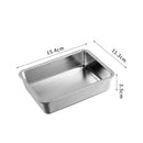 Axyaa Stainless Steel Food Storage Tray with Handle - Silver/Gold Pan BBQ Sushi Dish