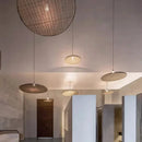 Axyaa Bamboo Pendant Light: Wabi Sabi Style Rattan Hanging Lamp for Home, Restaurant, Tea Room