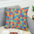Axyaa Building Blocks Cushion Cover - 45*45 Decorative Pillowcase for Bed & Lounge Chairs