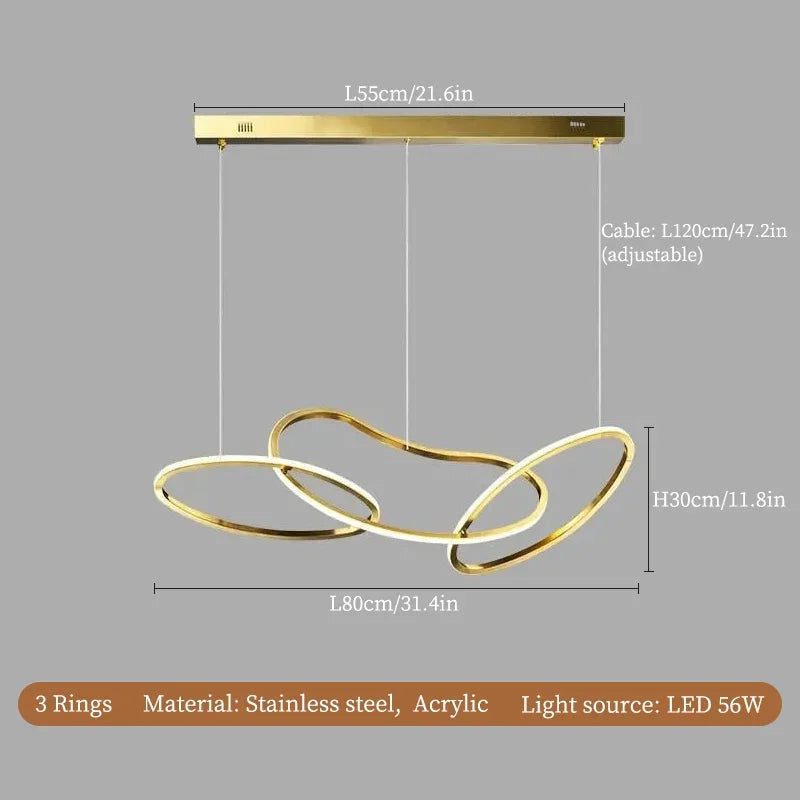 Axyaa Stainless Steel Pendant Chandelier for Modern Home Decor