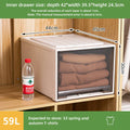 Axyaa Brown Drawer Storage Organizer Boxes for Clothes, Toys, and Shoes