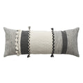 Axyaa Vintage Stripe Lumbar Cushion Cover with Tassels