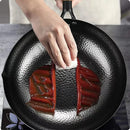 Axyaa 28cm Iron Frying Wok Pan, Handmade Cast, Gas Stove Kitchen Cookware
