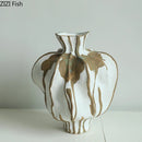 Axyaa Retro Ceramic Vase for Stylish Table Decor and Floral Arrangements