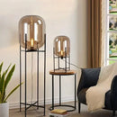 Axyaa Smoke Gray Glass LED Floor Lamp - High-End Nordic Minimalist Lighting