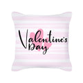 Axyaa Happy Valentine's Day Pink Pillowcase - Cute Square Cushion Cover