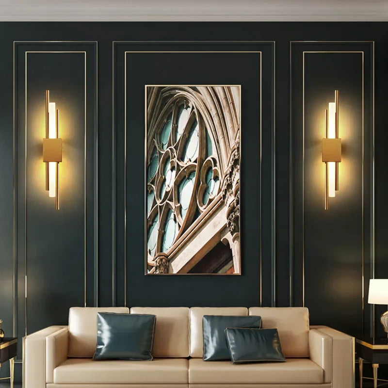 Axyaa Gold LED Wall Sconce Lighting for Modern Indoor Decor