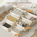 Axyaa Plastic Desktop Storage Basket Stackable Rack Hollow-out Design Multi-purpose Bin