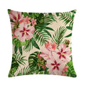 Axyaa Palm Leaf Green Seat Cover with Beautiful Flower Design for Sofa Decor