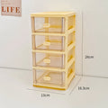 Axyaa Clear Plastic Desktop Organizer with Drawers for Office, School, and Makeup Storage