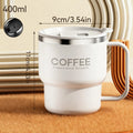 Axyaa Double Wall Stainless Steel Insulated Coffee Cup with Handle