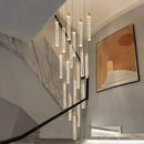 Axyaa Crystal Chandelier Stair Pendant Living Room Lighting Modern Home Decoration