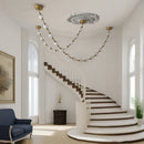 Axyaa Nordic Stair Chandelier Pendant Ceiling Light for Living Room and Dining Room