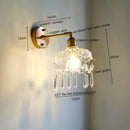 Axyaa Crystal Copper Wall Sconce LED Light for Home Decor and Lighting