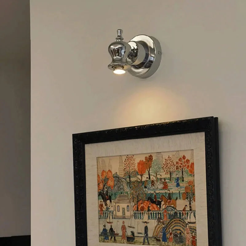 Axyaa Chrome Wall Light 3000K Sconce: Bedroom Stairs Parlor Hotel Art Deco