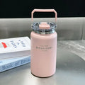Axyaa Stainless Steel Vacuum Flask Insulated Cup with Handle, Straw, Cold&Hot Thermos Mug.