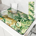 Axyaa Tiger Absorbent Drying Mat for Kitchen and Coffee Bar