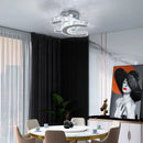 Axyaa K9 Crystal LED Ceiling Lamp: Modern Stainless Steel Kitchen Light Fixture, Lustres Luminaire