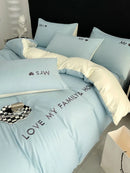 Axyaa Nordic Luxury Egyptian Cotton Bedding Set: King Queen Double Twin Size