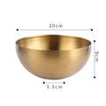Axyaa Stainless Steel Fruit Salad Bowl Soup Noodles Mixing Container Kitchen Tableware