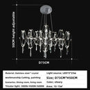 Axyaa Luxury Crystal Chandelier for Home Decor - Modern Chrome Plating