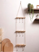 Axyaa Air Plants Wall Hanging Floating Shelf Boho Art Home Decor