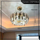 Axyaa Crystal Chandelier: Modern Luxury Lighting for Bedroom & Living Room