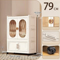 Axyaa Classic White Plastic Armoire Wardrobe Closet Organizer, Large Capacity Storage