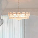 Axyaa Classic Glass Chandelier for Living Room, Vintage Style Restaurant Lighting