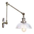 Axyaa Adjustable LED Glass Swing Arm Wall Lamps