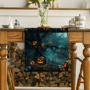 Axyaa Halloween Pumpkin Forest Moon Table Runner