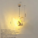 Axyaa Swan Acrylic LED Pendant Chandelier for Home and Restaurant Lighting