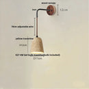 Axyaa Yellow Travertine LED Wall Sconce with Pull Chain Switch