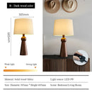 Axyaa French Solid Wood LED Floor Lamp with Fabric Lampshade Design