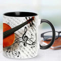 Metallic Guitar Pattern Mug by Axyaa: Rock Band Enthusiasts' Home Coffee Cup