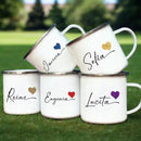 Axyaa Personalized Heart Name Mug | Custom Couple Cups for Anniversary Wedding Gifts