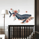 Whimsical Whale Wall Decals by Axyaa - Underwater Theme Stickers for Kids Room