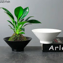Axyaa Minimalist Ceramic Vase with Artificial Flowers for Modern Home Decor
